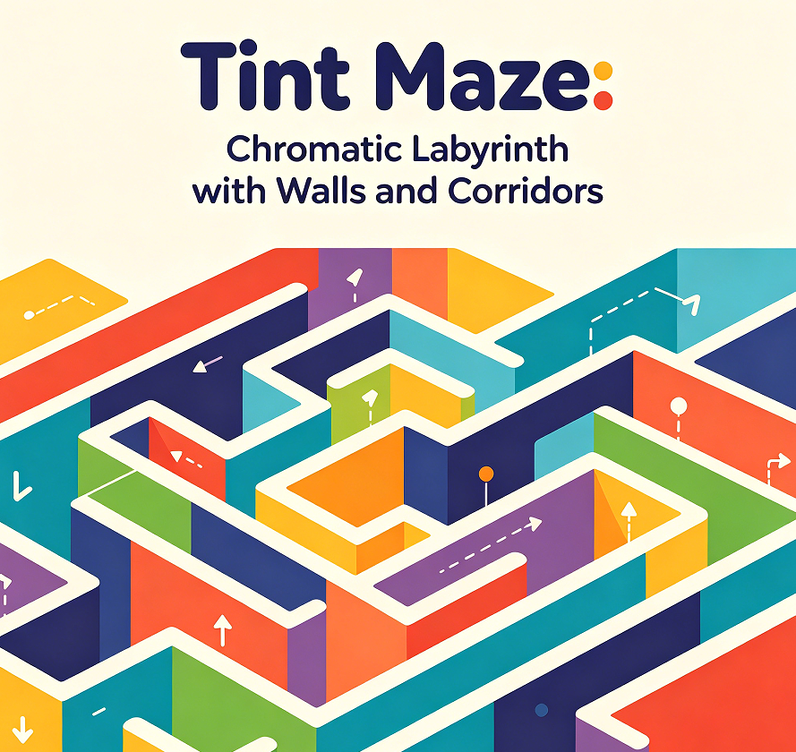 Tint Maze: Chromatic Labyrinth with Walls and Corridors