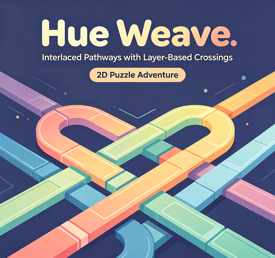 Hue Weave: Interlaced Pathways with Layer-Based Crossings