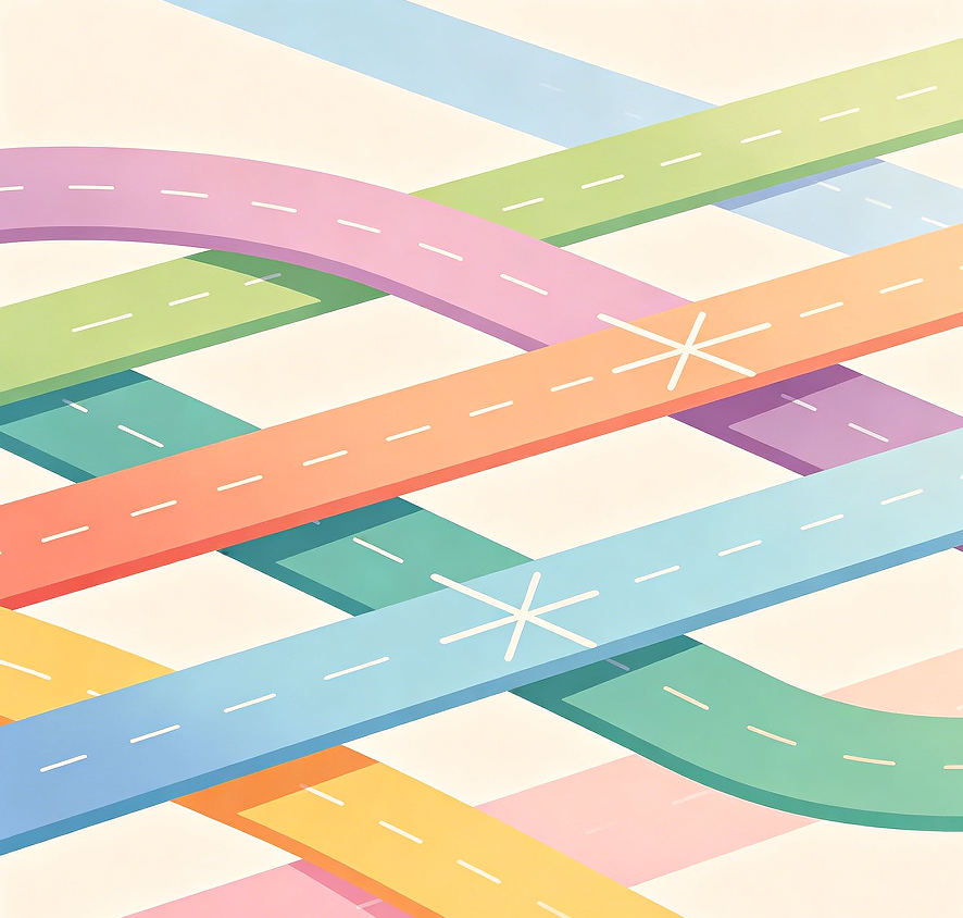 Hue Weave: Interlaced Pathways with Layer-Based Crossings - Image 2