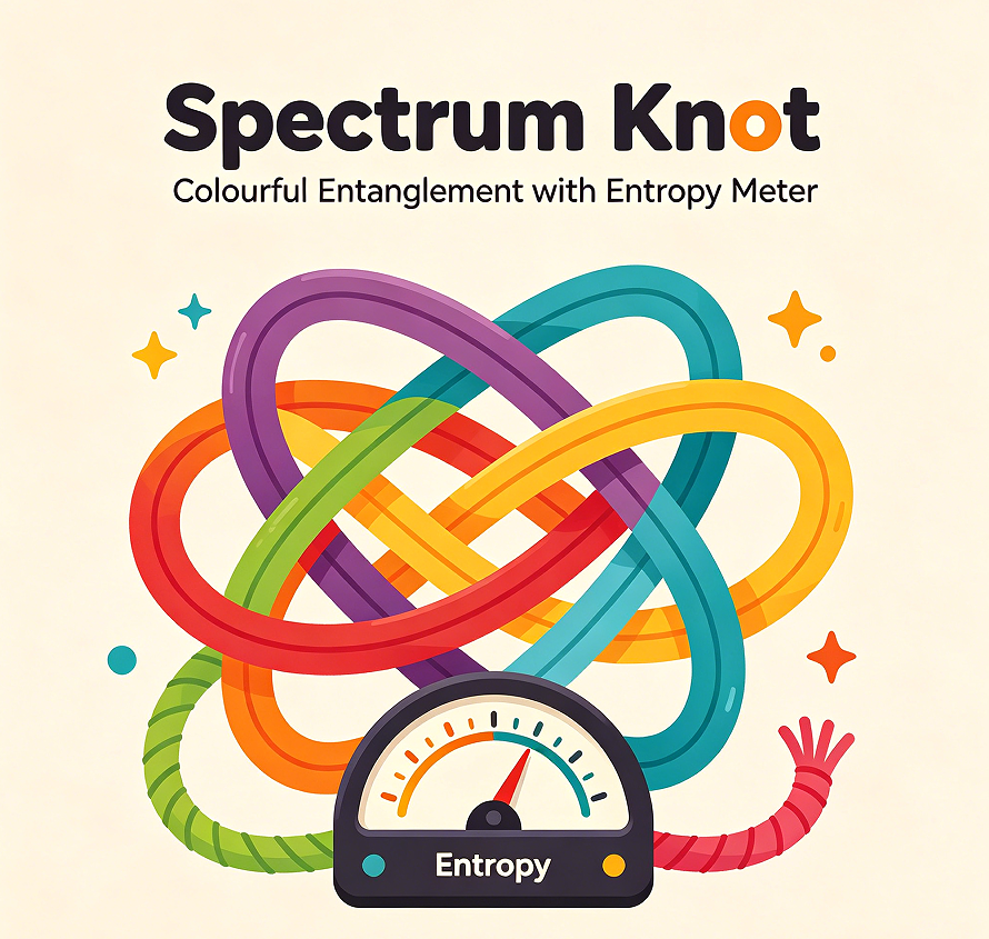 Spectrum Knot: Colourful Entanglement with Entropy Meter