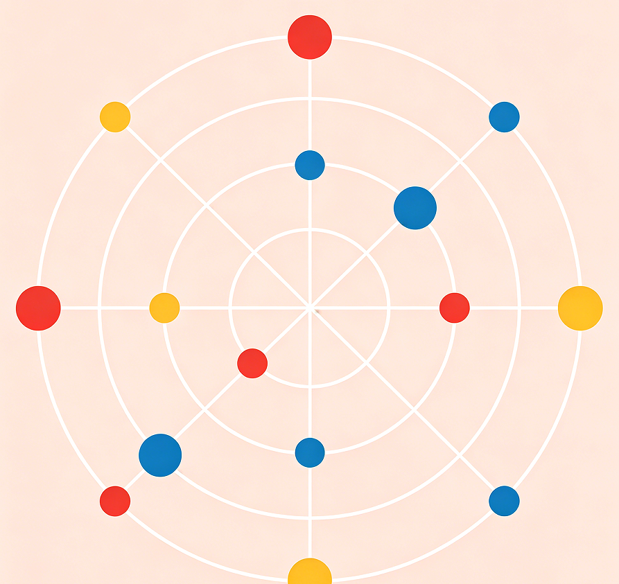 Colour Loop: Orbital Connection on Circular Radial Grids - Image 2